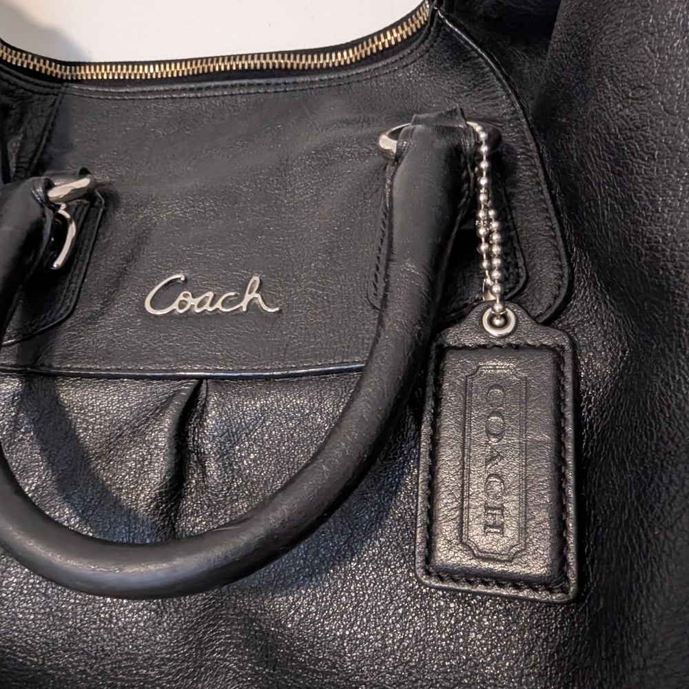 Coach Black Leather Women's Bag